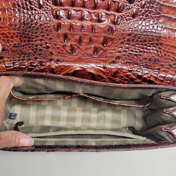 Brahmin Gabriella Rose Gold Provense Satchel Purse. - Picture 13 of 16